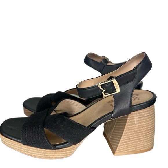 Dr Scholl's Block Heel Sandal 11 Platform Ankle Strap Chic Comfort Black Mariah - Picture 4 of 12